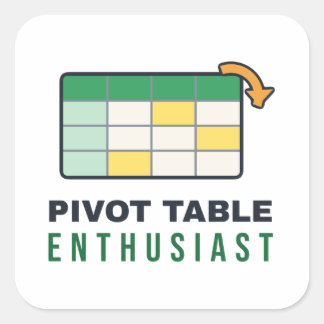 Pivot Tabell Enthusiast Kalkylarks Humor Fyrkantigt Klistermärke