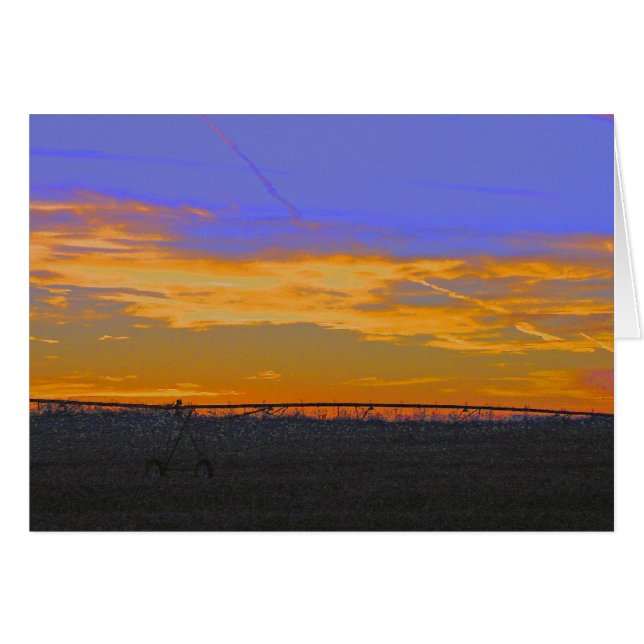 Pivote i solnedgång 2 hälsningskort (Framsidan Horizontal)