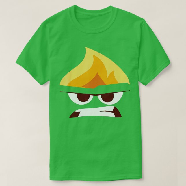 Pixar Inside Out Arg Ansikte Halloween T Shirt (Design framsida)