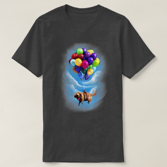 Pixar Up-Grävt bubblor T Shirt (Design framsida)