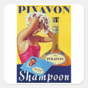 Pixavon Shampoo Fyrkantigt Klistermärke
