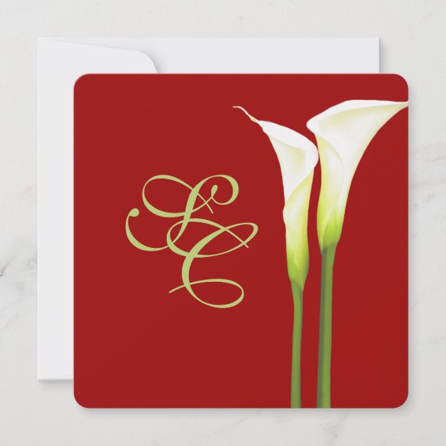 PixDezin calla lilies/DIY-bakgrund Inbjudningar (Framsida)