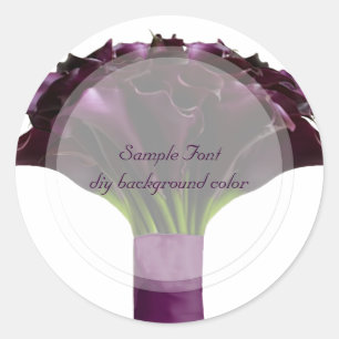 PixDezine burgundy calla/DIY-bakgrund färg Runt Klistermärke