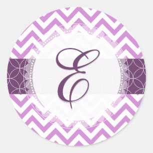 PixDezine chevron/radiant orchid/diy färg Runt Klistermärke