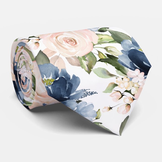 PixDezine Dammtor Blue Blush Rosor Navy Herrhalsdu Slips (Rullad)