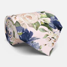 PixDezine Dammtor Blue Rosor Navy halsduk Slips