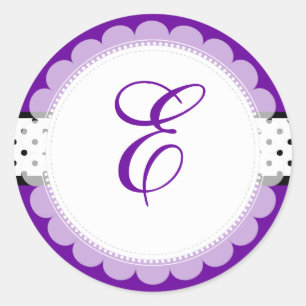 PixDezine DIY monogram+DIY färg/antika scrollsar Runt Klistermärke