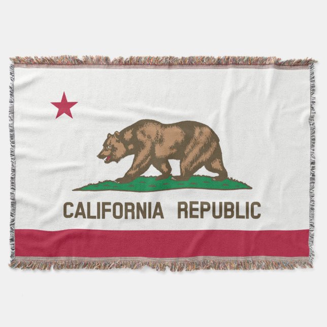 PixDezine Golden Bear/California Statlig flagga Mysfilt (Framsidan)