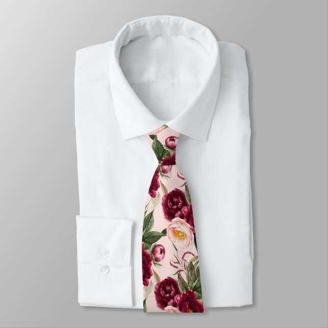 PixDezine H2 Blommor Burgunder Rosa Peonior Slips (Bunden)
