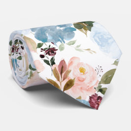 PixDezine H2 Flowers Dusty Blue på  Rosa Slips