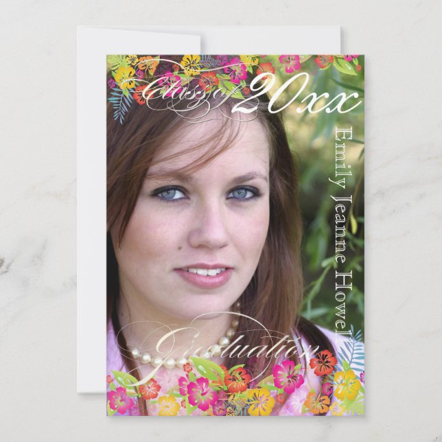 PixDezine Hawaiian Hibiscus, 2011 Studenten Inbjudningar (Framsida)