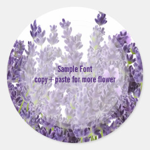 PixDezine lavendel/gör-det-själv bakgrundsfärg Runt Klistermärke