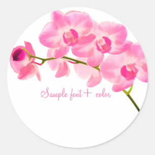 PixDezine maui rosa orchid Runt Klistermärke