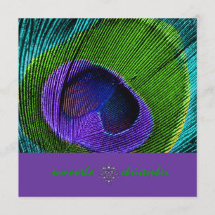 PixDezine Psychedelic Peacock Inbjudningar