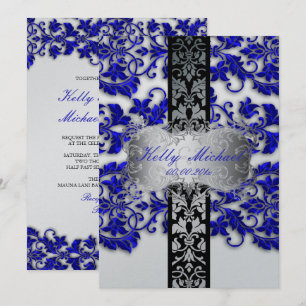 PixDezine tanza damask/diy typsnitt+bakgrunder Inbjudningar