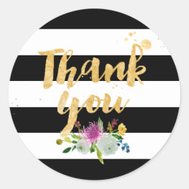 PixDezine vattencolor blommigt/rand Runt Klistermärke