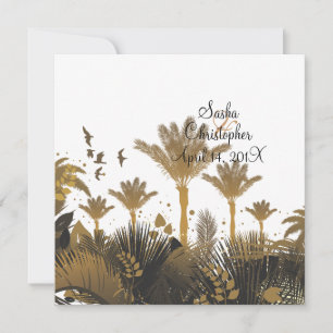 PixDezine Vintage Palms Inbjudningar
