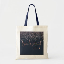 PIXDEZINER BRIDESMAID FAUX RO GULD CONFETTI TYGKASSE