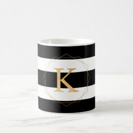 PIXDEZINER DIY MONOGRAM A-Z/DIY FÄRG RAND KAFFEMUGG