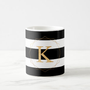 PIXDEZINER DIY MONOGRAM A-Z/DIY FÄRG RAND KAFFEMUGG