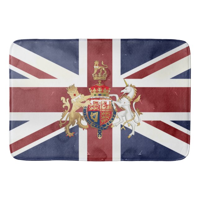 PIXDEZINER VATTENKOLOR UNION JACK OCH INSIGNIA BADRUMSMATTA (Framsidan)