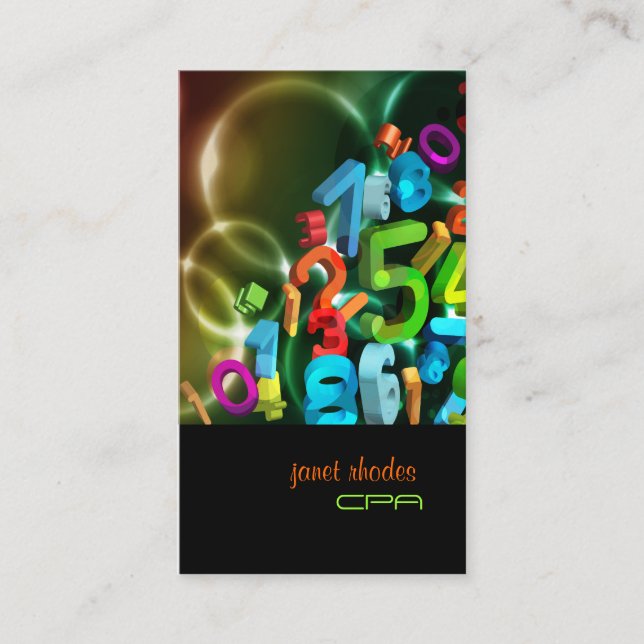 PixDezines 123, CPA/Diy färger Visitkort (Framsida)