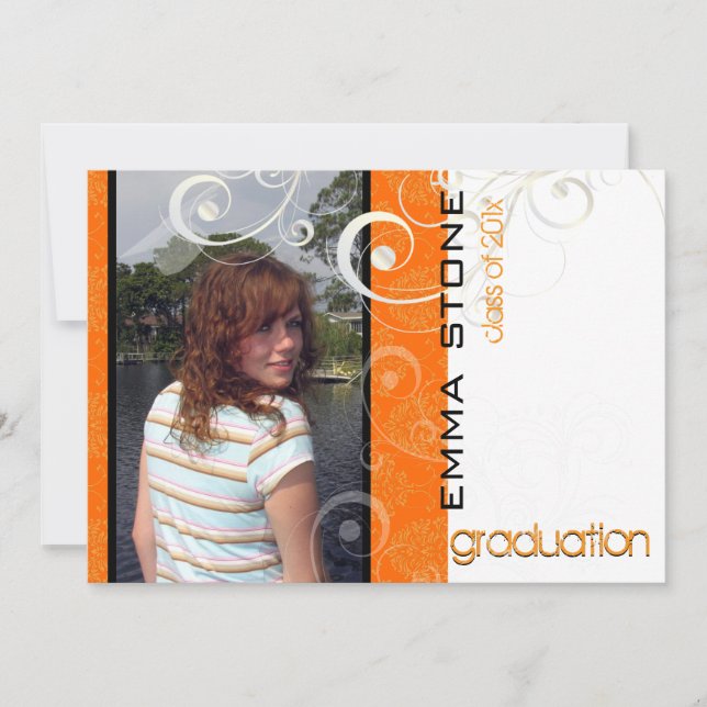 PixDezines 2011 Studenten, Florentius Damask Inbjudningar (Framsida)