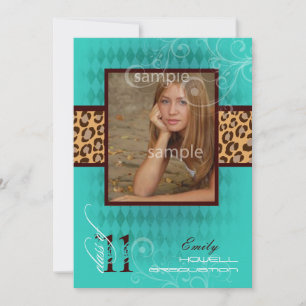 PixDezines 2011 Studenten, Leopard Print Inbjudningar