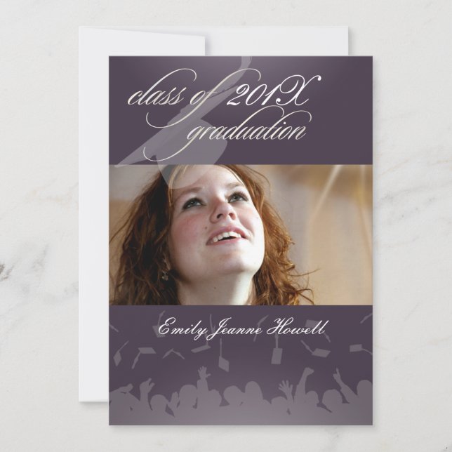 PixDezines 2011 Studenten/Photo/Cap+Gown Inbjudningar (Framsida)