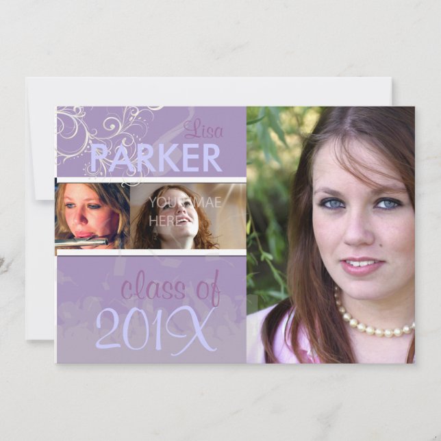 PixDezines 2011 Studenten/Photo/Cap+Gown Inbjudningar (Framsida)