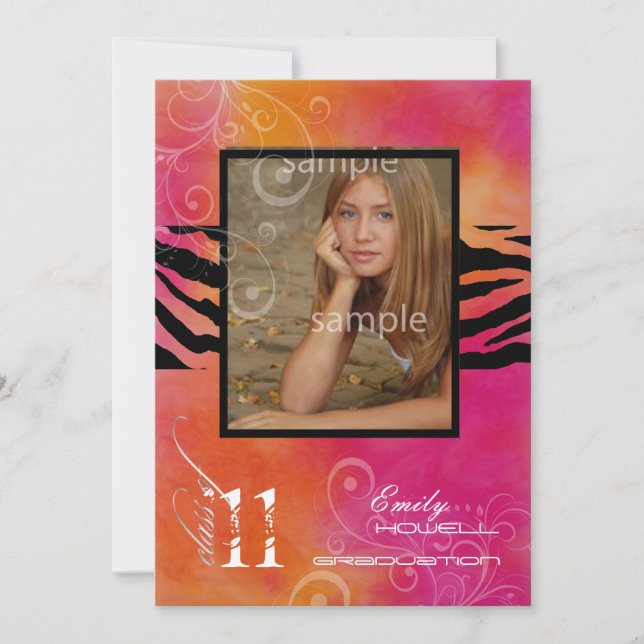 PixDezines 2011 Studenten, Zebra Inbjudningar (Framsida)