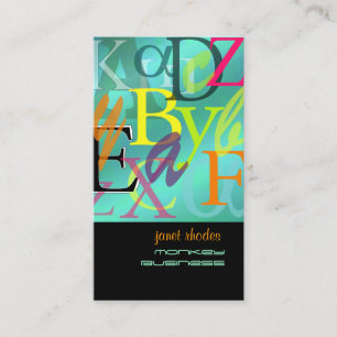 PixDezines ABC, Grekiska alfa/DIYfonts+bakgrund Visitkort
