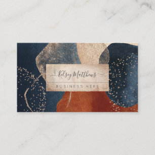 PixDezines Abstrakt Arrangemang H2 Terracotta Visitkort