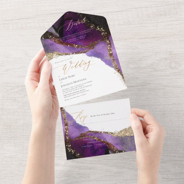 PixDezines Abstrakt Cosmic Violet Lila (Avrivbar del)