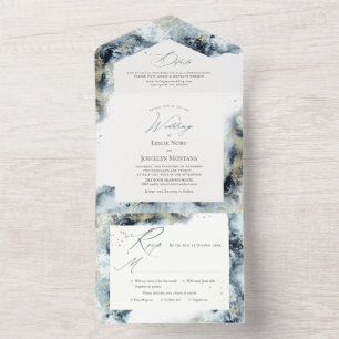 PixDezines Abstrakt Galaxy Midnight Blue Guld