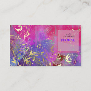 PixDezines abstrakta + filigree virvlar Visitkort