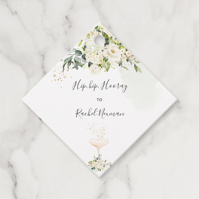 PixDezines Akvarell Alabaster Ros Gåvor Etiketter (Framsida)