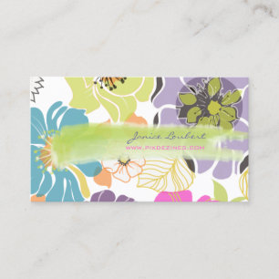 PixDezines alegre-återtropiska blommor/DIY färg Visitkort