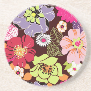 PixDezines Alegre Retro-Blommigt, Anpassningsbarna Underlägg