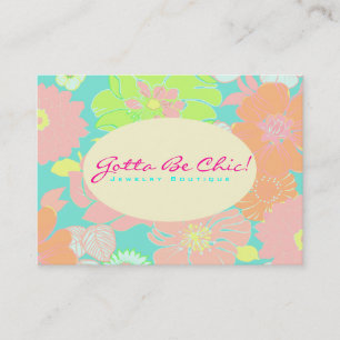 PixDezines Alegre Retro Blommigt, Pastel/DIY färg! Visitkort