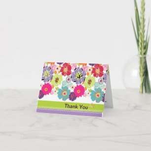 PixDezines Alegre, Tacken blommigt på återgång Tack Kort