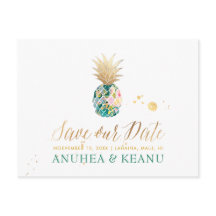 PixDezines Aloha Ananas/Mörk Teal/Spara datumet