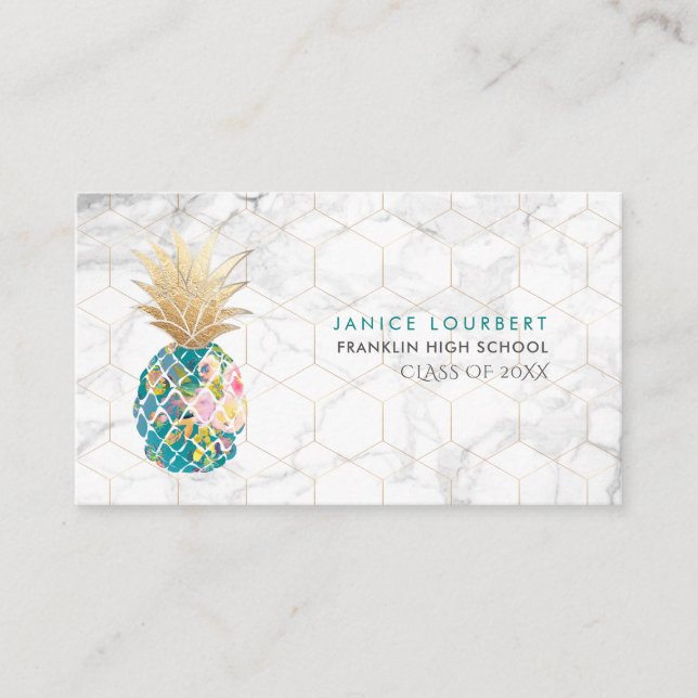 PixDezines ALOHA ANANAS/TEAL/FAUX GULD (Framsida)