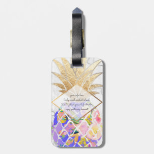 PixDezines Aloha Ananaser+Vit Marmor Bagagebricka