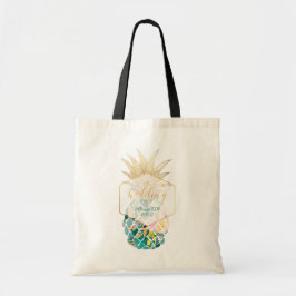 PixDezines Aloha Hawaiian Pineapple/Teal Tygkasse