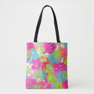PixDezines Aloha Hibiscus/Rainforest Foliage Tygkasse
