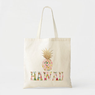 PixDezines Aloha Pineapple+Faux Guld Tygkasse