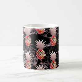 PixDezines Aloha Pineapple+Faux Ro Guld Kaffemugg