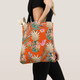 PixDezines Aloha Pineapple+Handflatan Fronts vatte Tygkasse