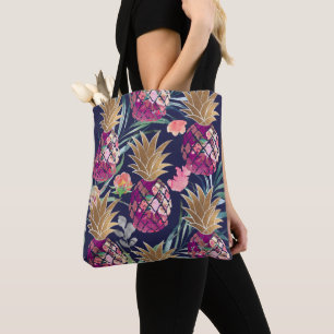 PixDezines Aloha Pineapple+Handflatan Fronts vatte Tygkasse